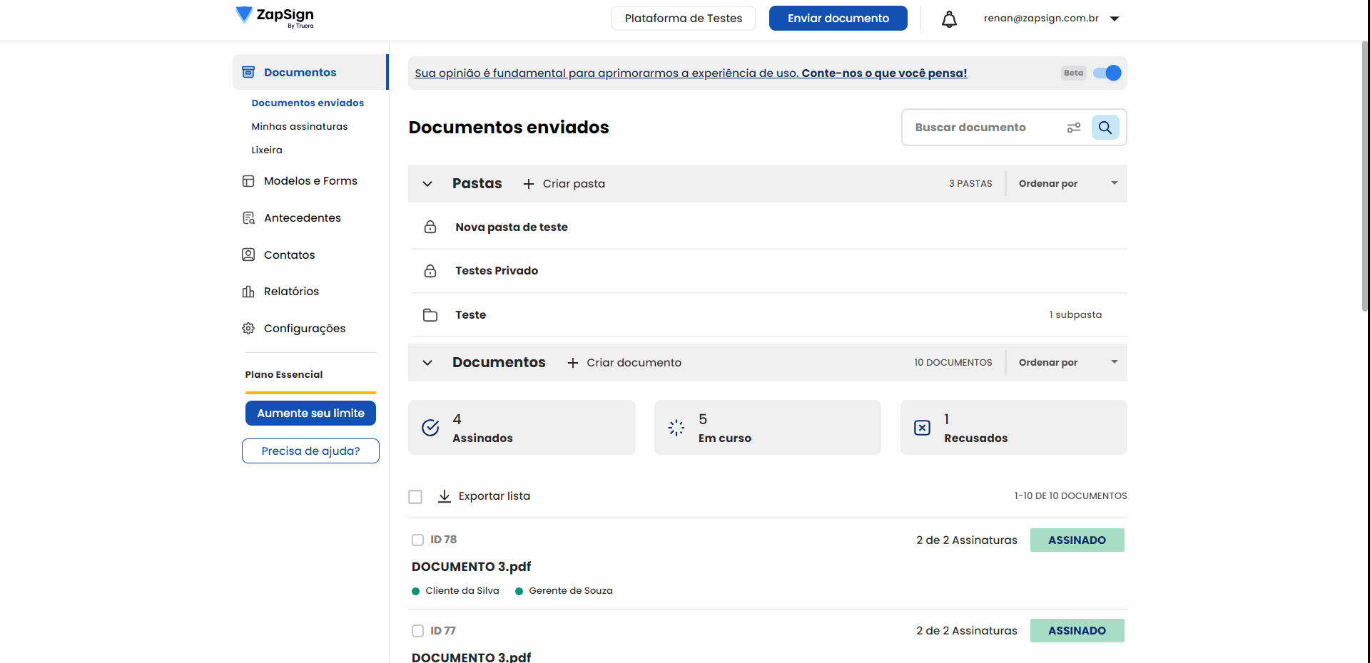 adicionando usuário